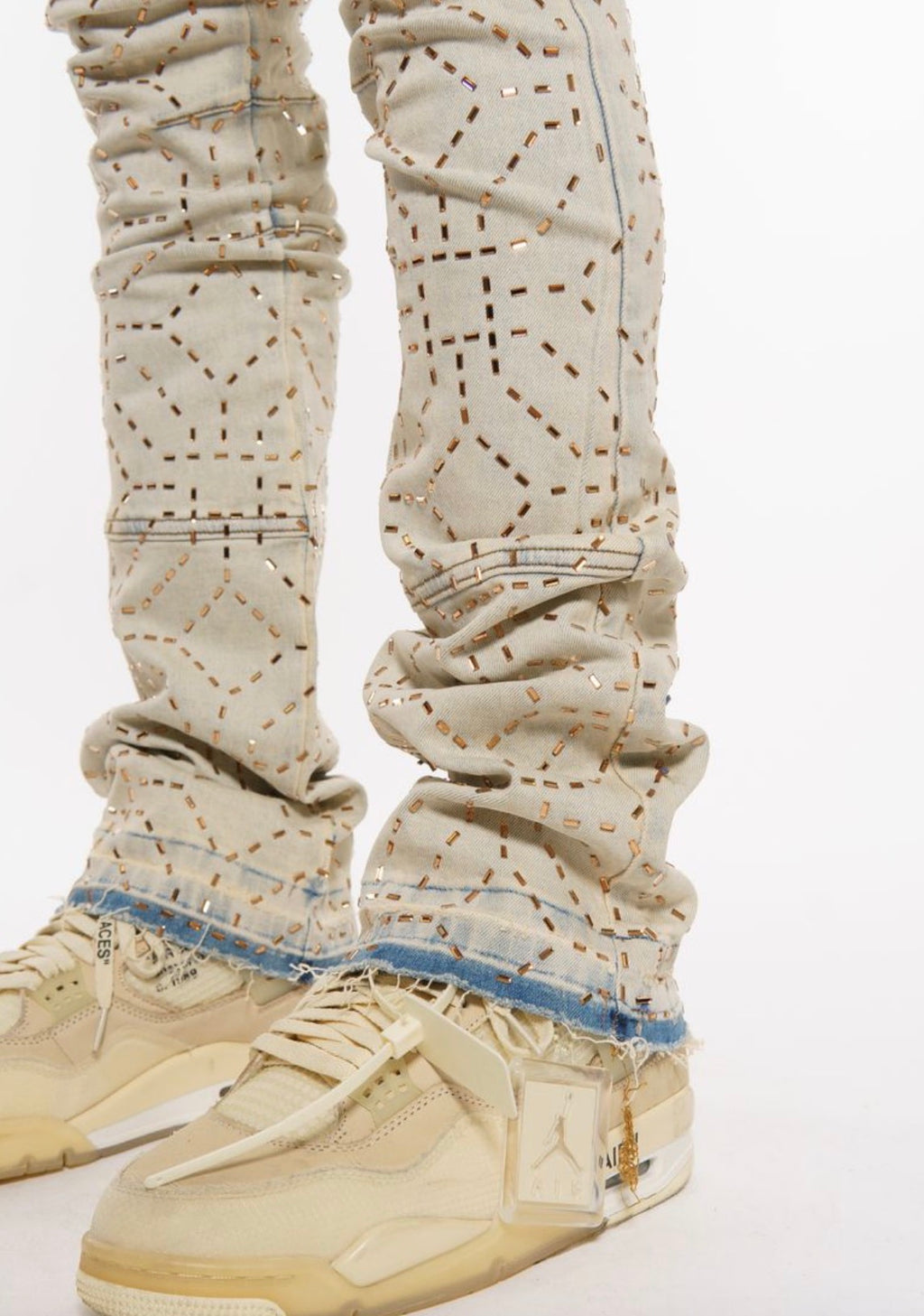 VICIOUS Embellished Skinny Boot Cut Denim with Light Studded