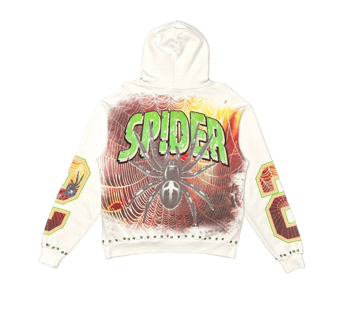 Giant Spider Pullover Hoodie - Cream