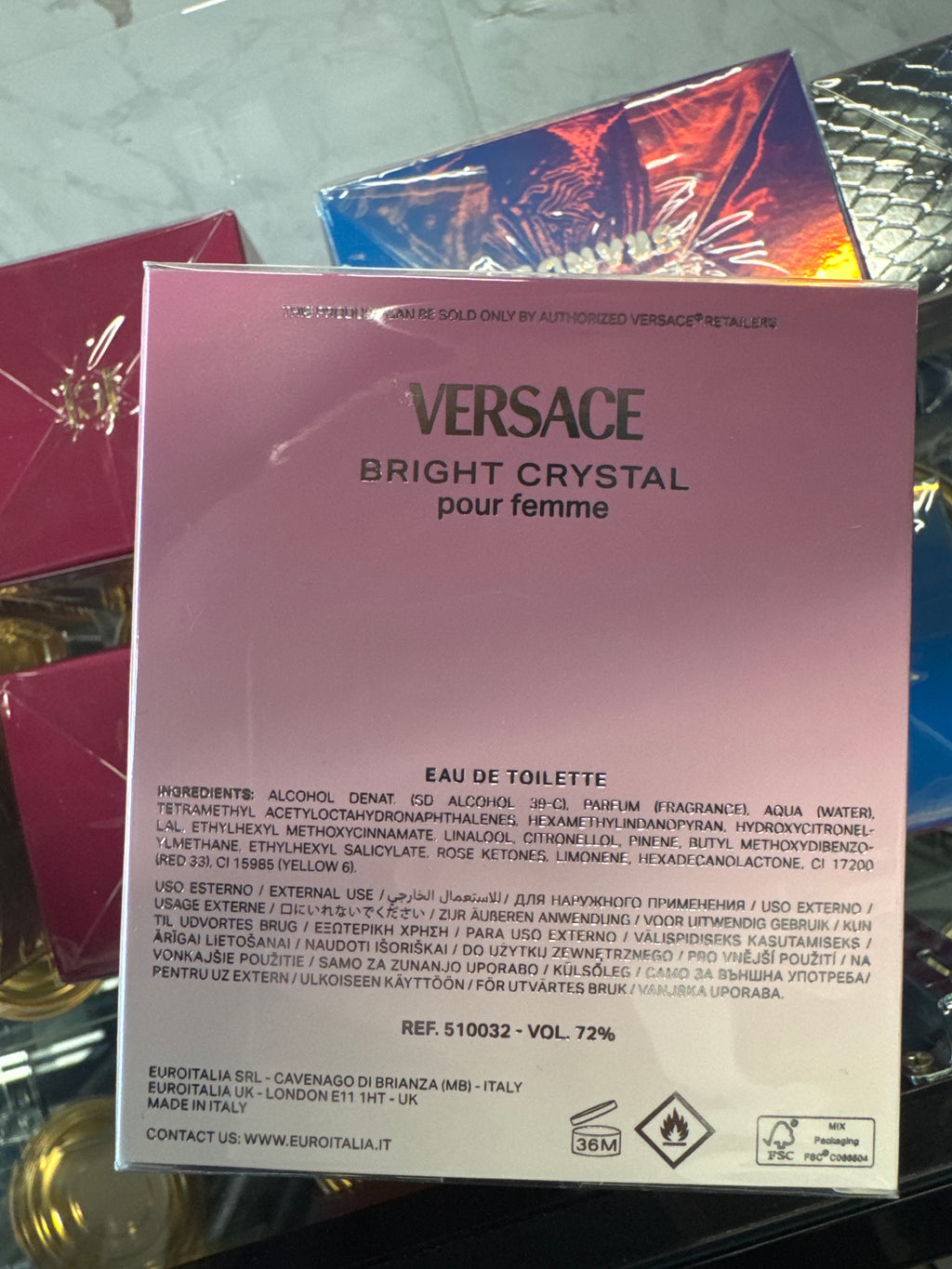 Versace Bright Crystal Eau de Toilette 3.0 oz