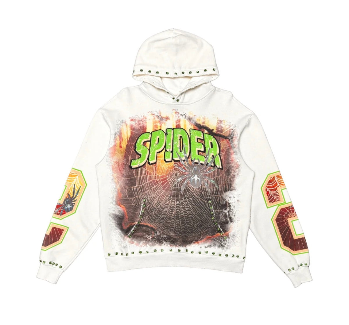 Giant Spider Pullover Hoodie - Cream