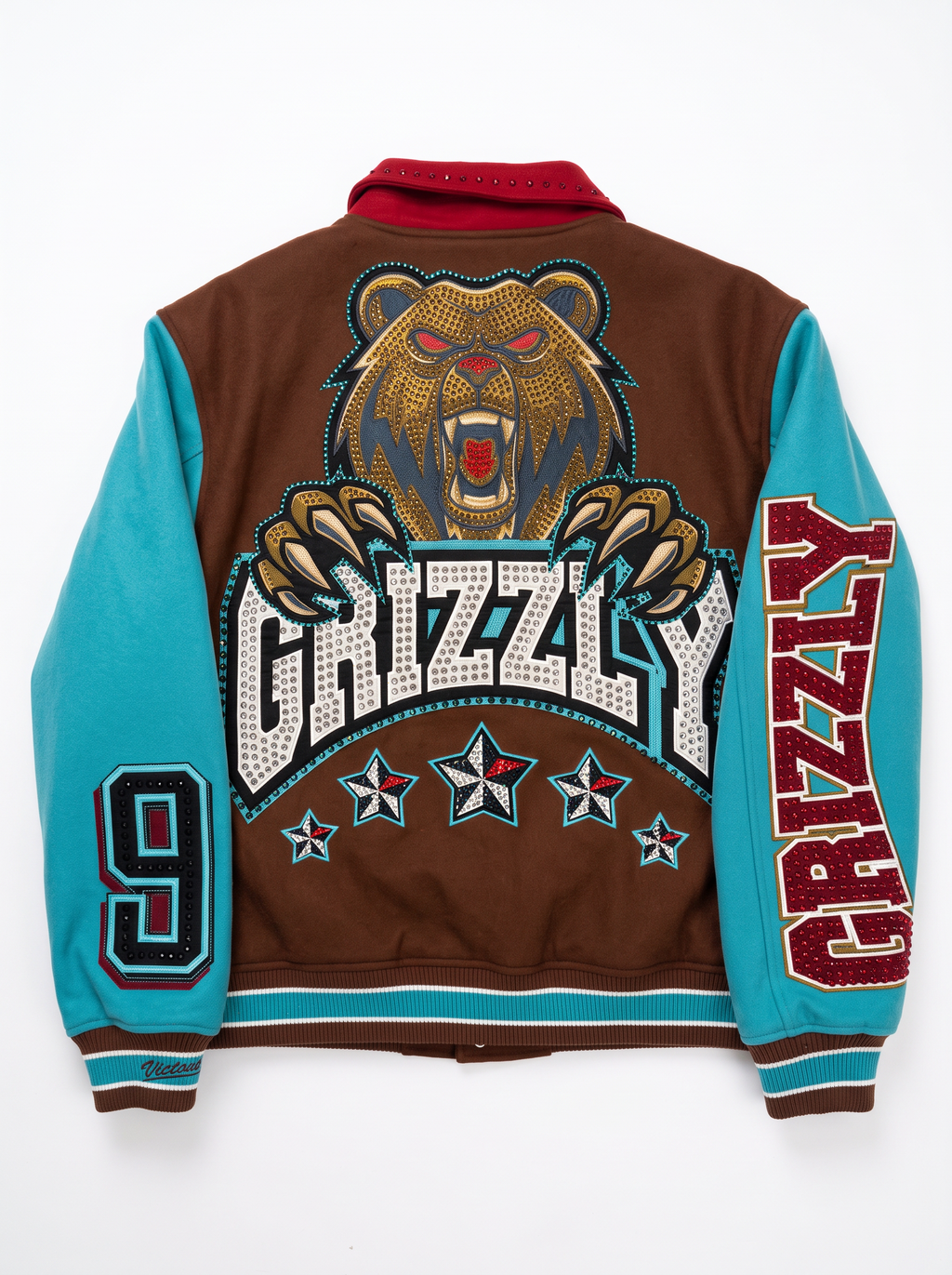 VICIOUS Varsity Wool Body + PU Sleeve Jacket
