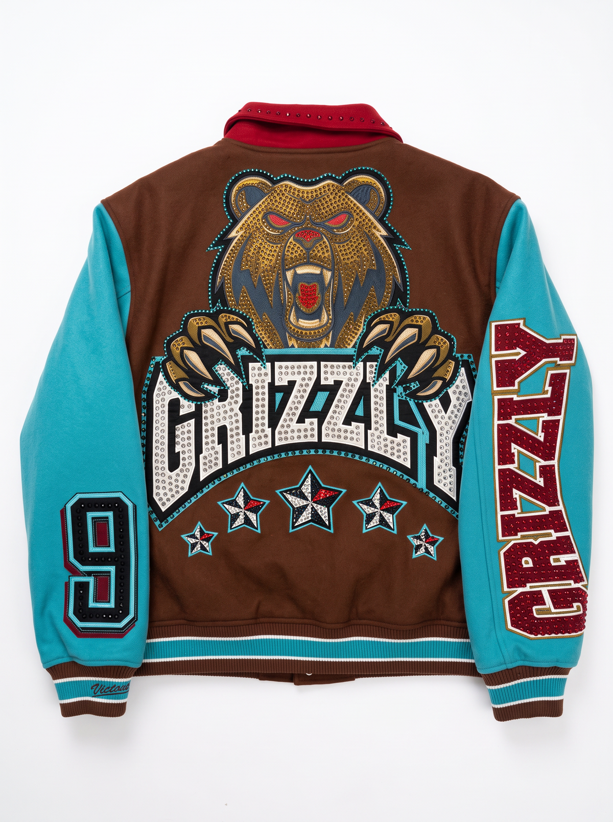 VICIOUS Varsity Wool Body + PU Sleeve Jacket