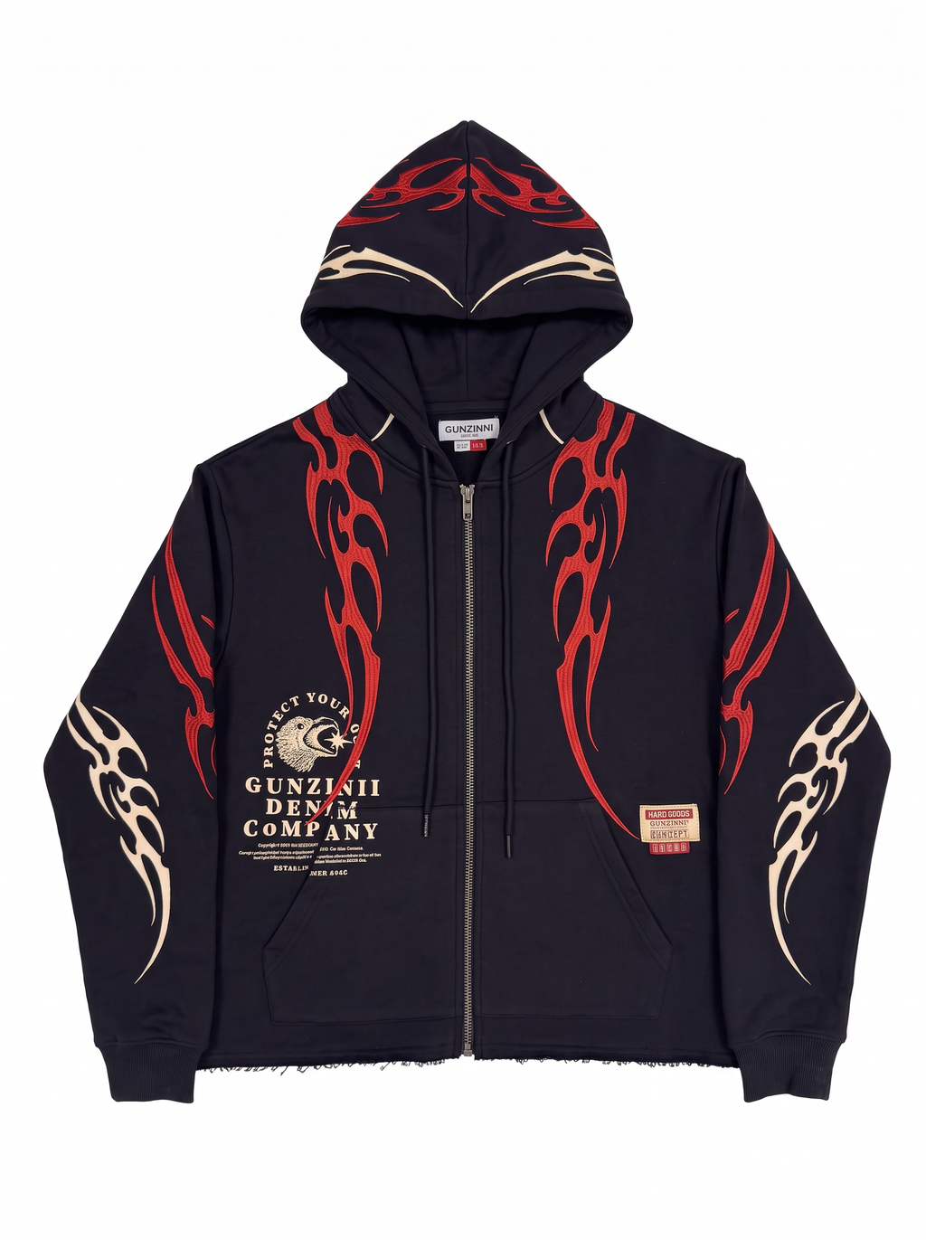 Gunzinii French Terry Hoodie - Black