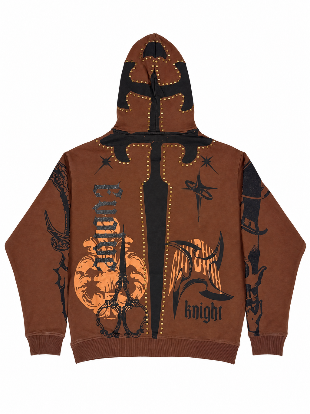 Gunzinii Full Zip French Terry Hoodie - Brown