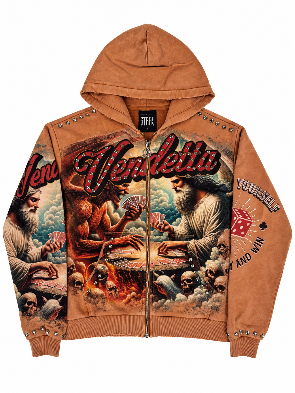 Vendetta Full Zip Hoodie - Vintage Camel