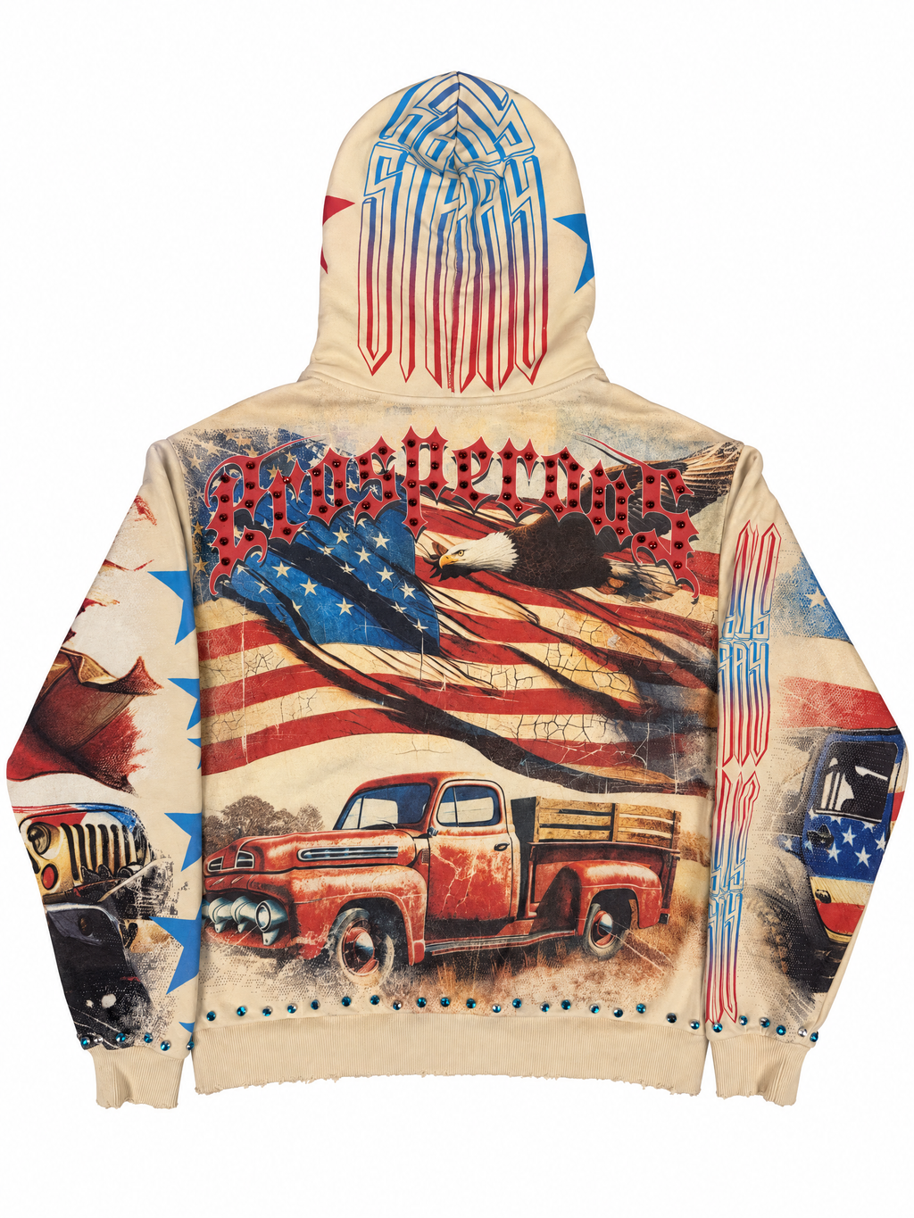 All American Pullover Hoodie - Bone
