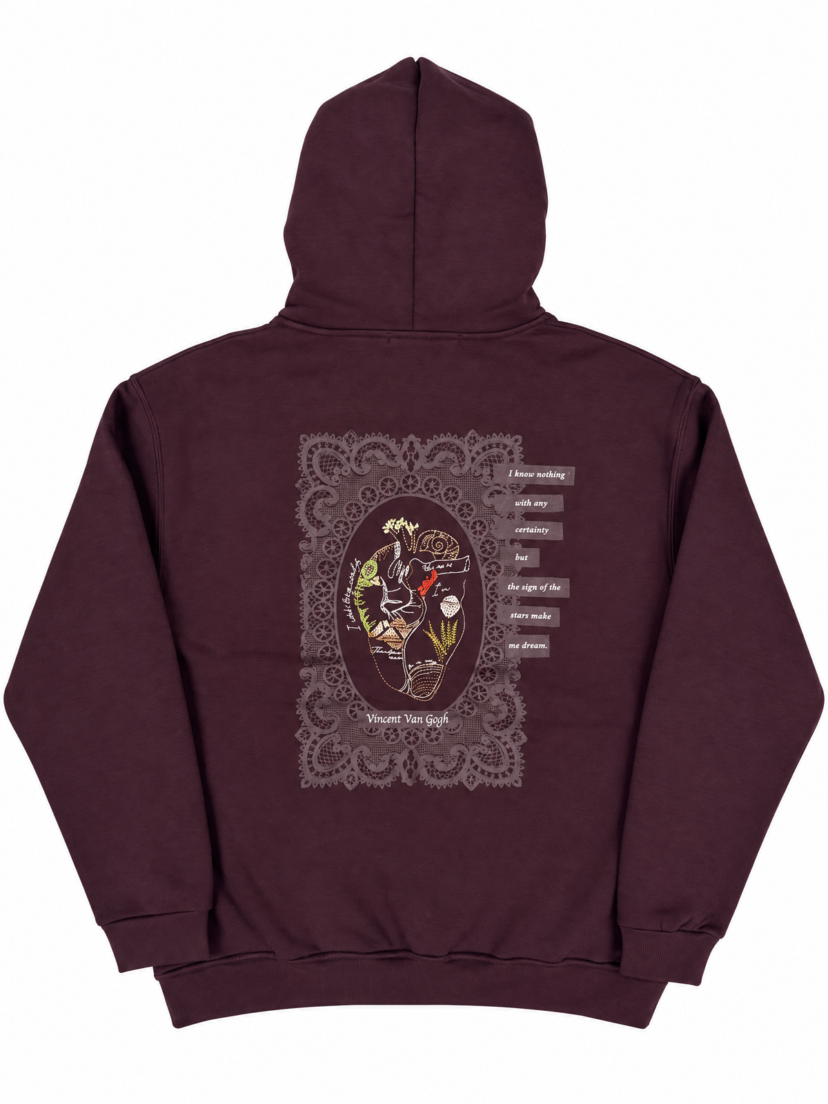 Oversize SAW Istanbul Strong Heart Hoodie - Burgundy